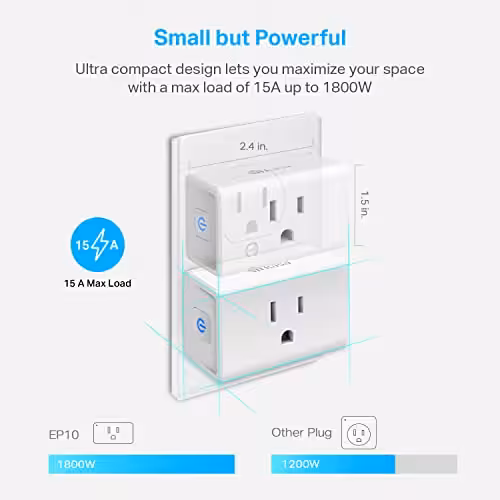 Kasa Smart Plug Mini 15 A