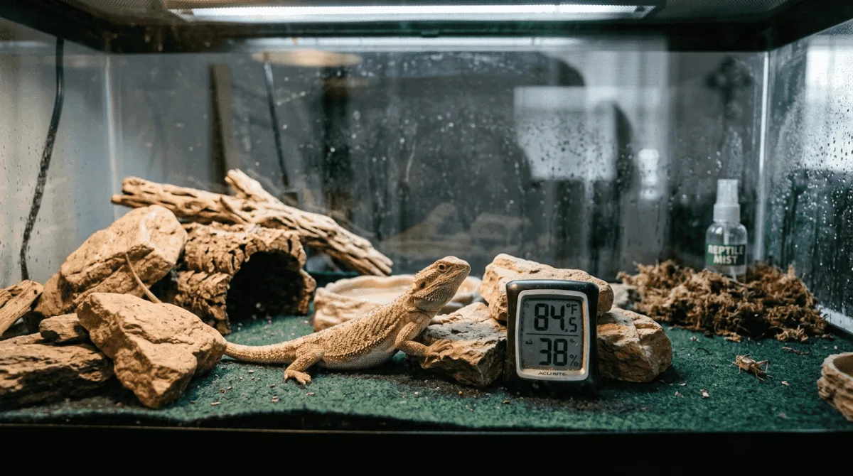Humidity setup for bearded dragon shedding