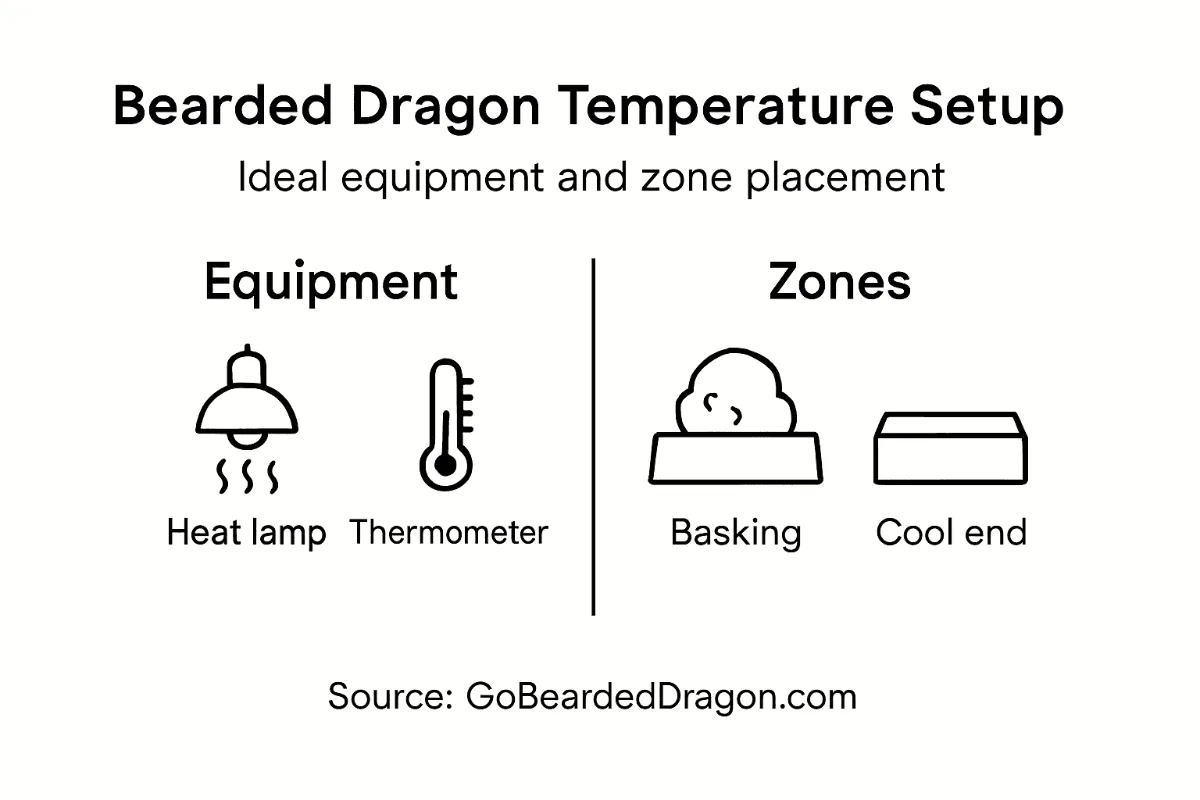 Infographic showing setup steps and zones